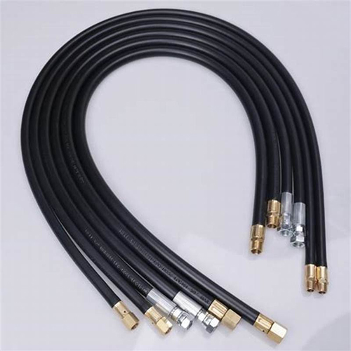 Integrated flange connector hydraulic hose assembly, leak-proof, ready to use
