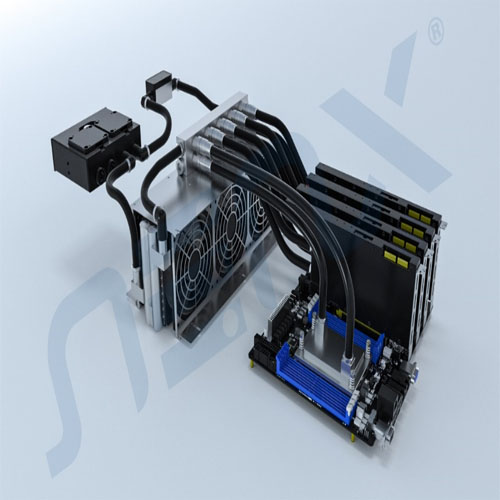Double layered steel wire braided reinforced liquid cooled hose with a burst pressure of 8MPa and st